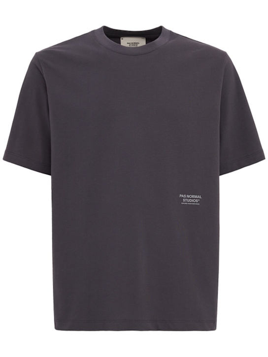 Pas Normal: Relaxed fit short sleeve t-shirt - 钢色 - men_0 | Luisa Via Roma