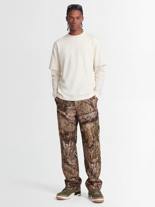 Jordan: Brooklyn pants - Medium Olive/Sa - men_1 | Luisa Via Roma