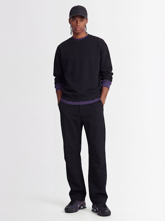 Nike: Wool Classics crewneck sweatshirt - Black - men_1 | Luisa Via Roma