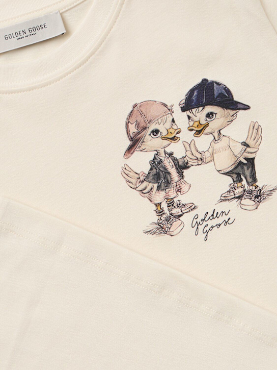 Golden Goose: Cotton t-shirt - 白色 - kids-boys_1 | Luisa Via Roma