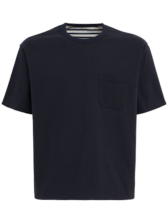 Roy Roger's: T-shirt réversible - Bleu/Blanc - men_0 | Luisa Via Roma