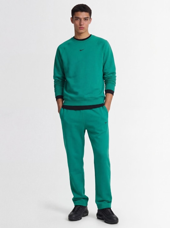 Nike: Pantalon droit en molleton Nocta - Neptune Green - men_1 | Luisa Via Roma