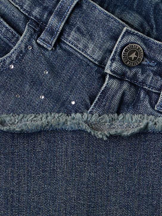 Golden Goose: Cotton blend jeans - 中蓝 - kids-girls_1 | Luisa Via Roma