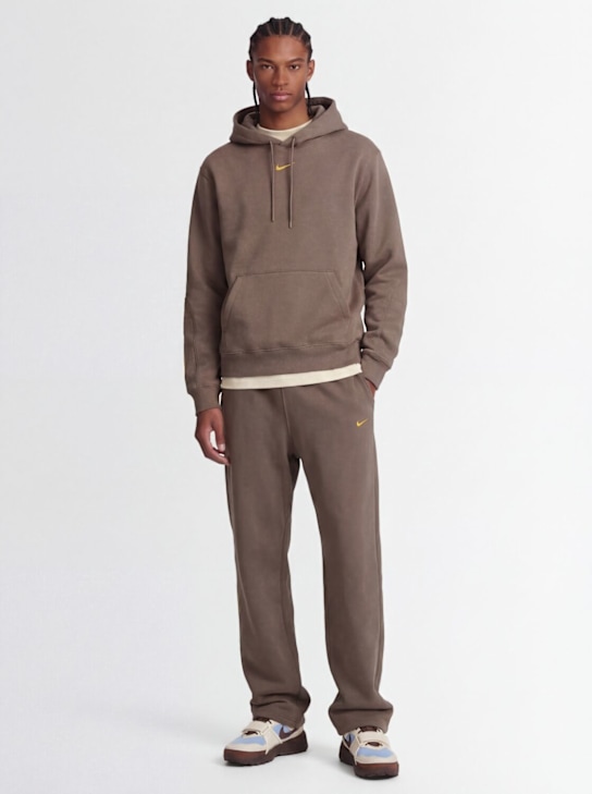 Nike: Nocta Fleece hoodie - Olive Grey - men_1 | Luisa Via Roma