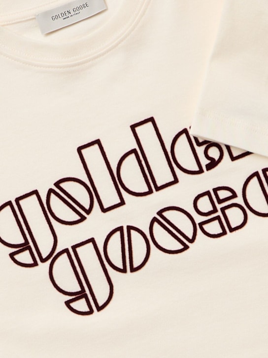 Golden Goose: Cotton t-shirt - White - kids-girls_1 | Luisa Via Roma