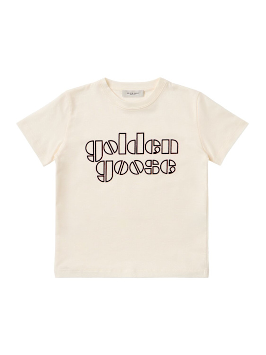 Golden Goose: Cotton t-shirt - White - kids-girls_0 | Luisa Via Roma