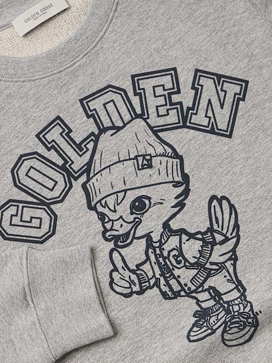 Golden Goose: Cotton sweatshirt - Gris - kids-boys_1 | Luisa Via Roma