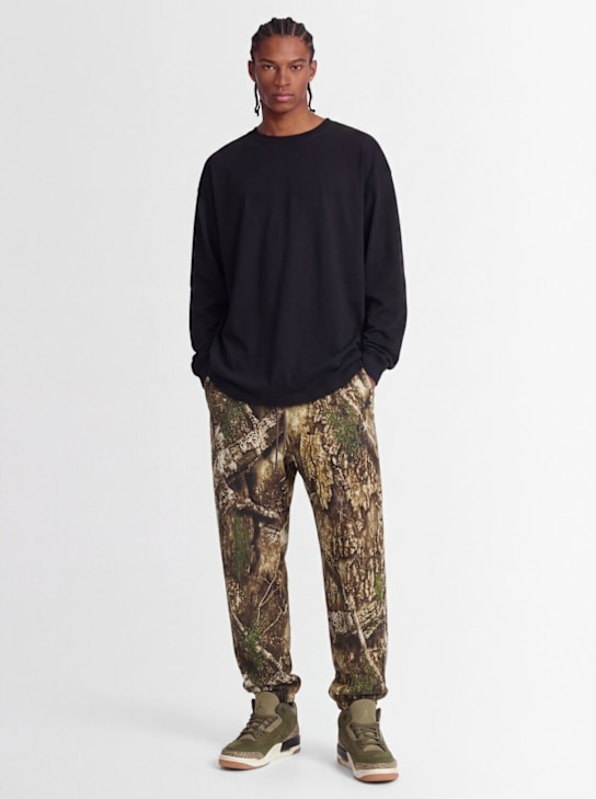 Jordan: Brooklyn camouflage sweatpants - Medium Olive/Sa - men_1 | Luisa Via Roma