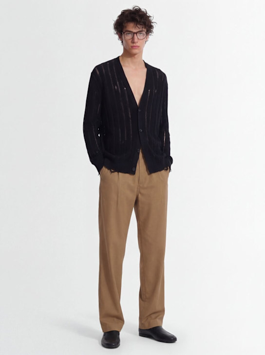 Laneus: 弹力羊毛长裤 - 驼色 - men_1 | Luisa Via Roma