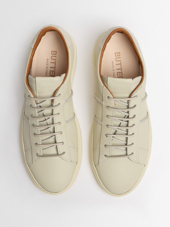 Buttero: Burro leather sneakers - Anise - men_1 | Luisa Via Roma