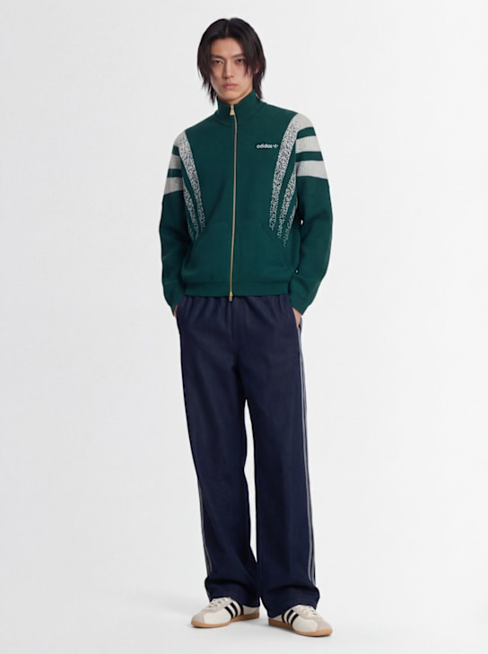 adidas Originals: Denim track pants - Denim Indigo - men_1 | Luisa Via Roma
