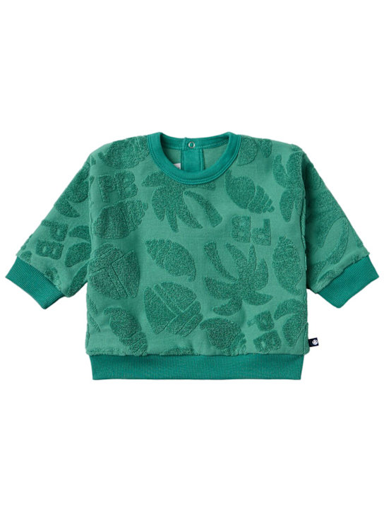 Petit Bateau: Printed cotton sweatshirt - Verde - kids-boys_0 | Luisa Via Roma