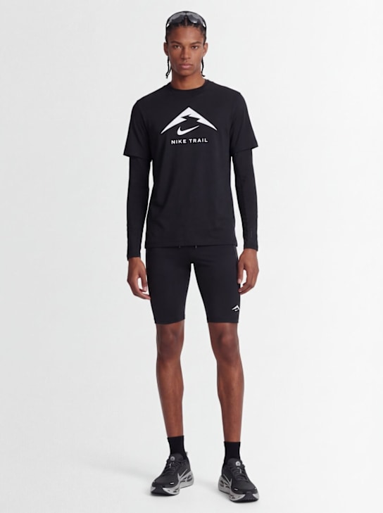 Nike: Lava Loops fitted shorts - Black/Anthracite - men_1 | Luisa Via Roma