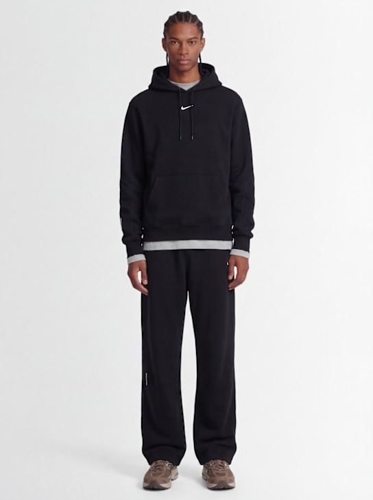 Nike: Nocta cotton blend hoodie - Black/White - men_1 | Luisa Via Roma