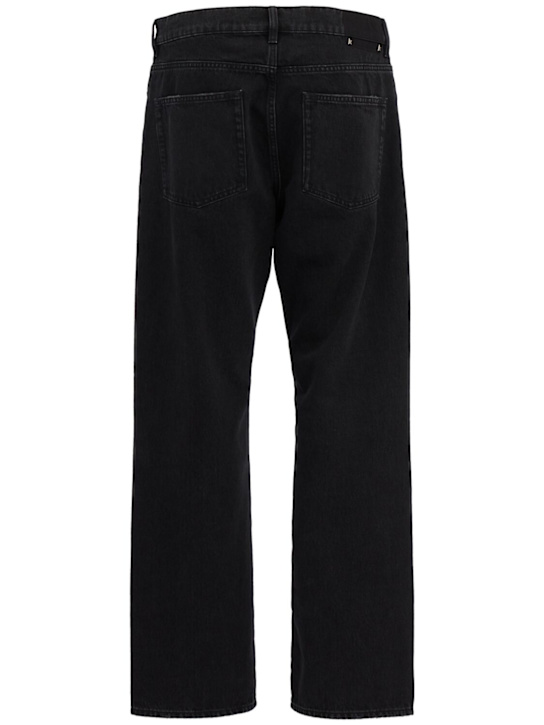 Golden Goose: Golden loose cotton skate jeans - 黑色 - men_1 | Luisa Via Roma