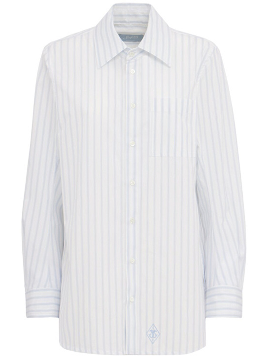 SEAFARER: Tara poplin shirt - 白色/蓝色 - women_0 | Luisa Via Roma