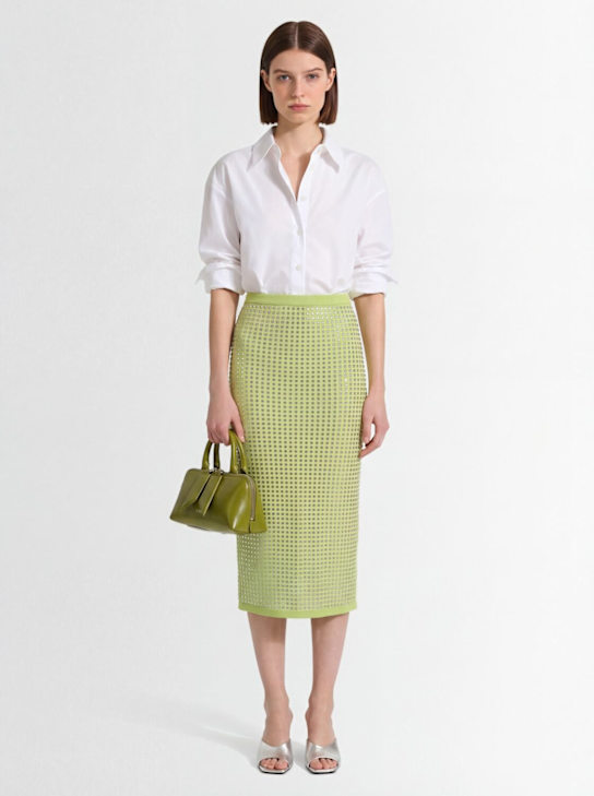 Christopher Esber: Jupe mi-longue Cirrus - Vert - women_1 | Luisa Via Roma