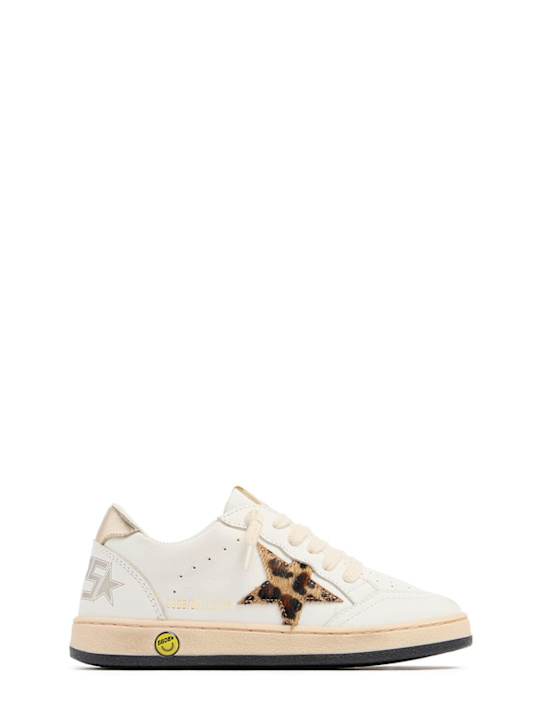 Golden Goose: Super-Star leather sneakers - Wht/Multi - kids-girls_0 | Luisa Via Roma
