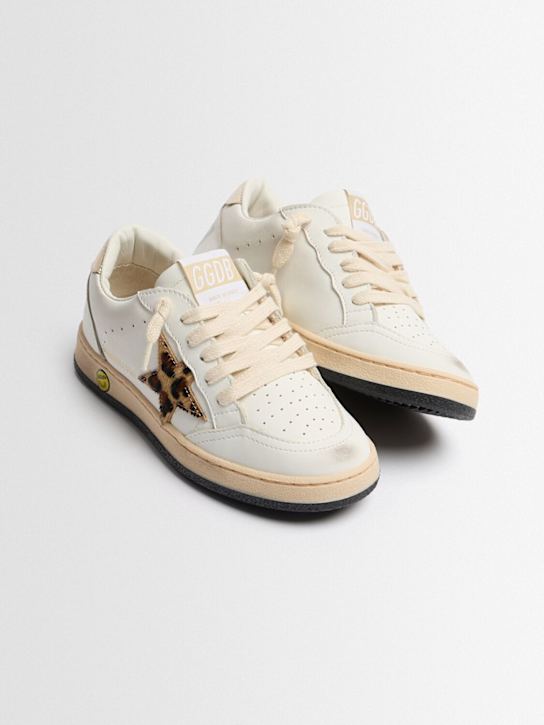 Golden Goose: Super-Star leather sneakers - Wht/Multi - kids-girls_1 | Luisa Via Roma