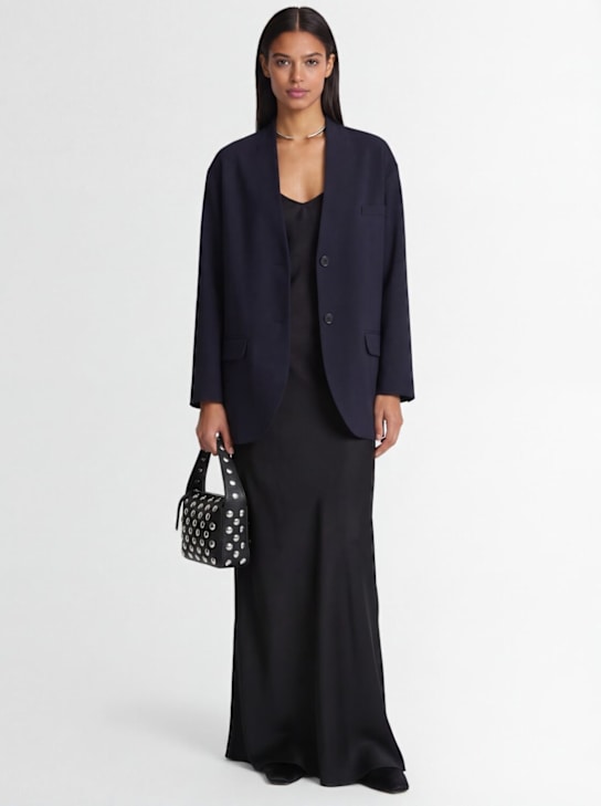 Fabiana Filippi: Blazer de techno - Azul Marino - women_1 | Luisa Via Roma