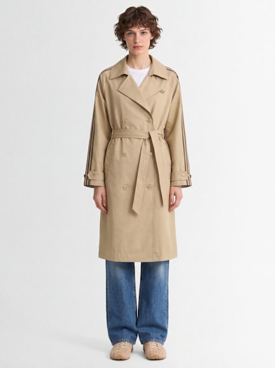 adidas Originals: Twill trench coat - Cardboard - women_1 | Luisa Via Roma