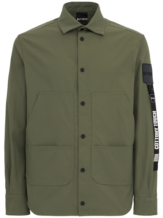 OUTHERE: Sander tech casual jacket - Olivine - men_0 | Luisa Via Roma