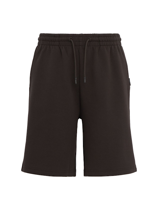 OUTHERE: Awake cotton blend Bermuda shorts - チョコレート - men_0 | Luisa Via Roma