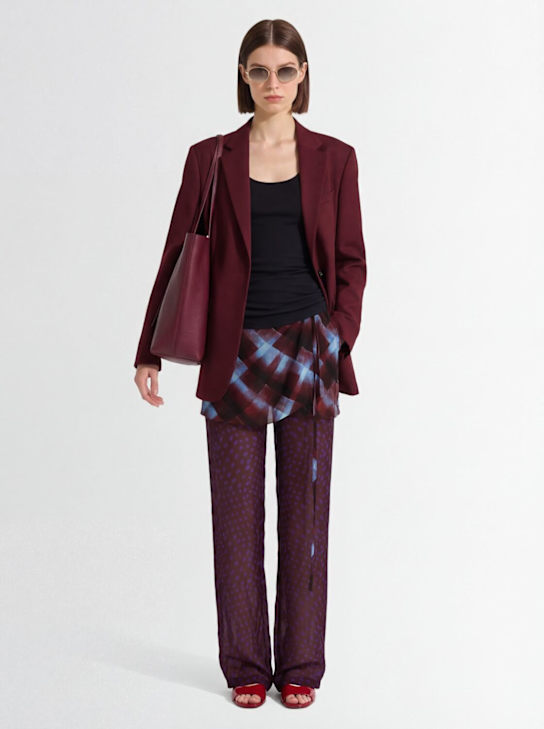 Dries Van Noten: Baftan single breasted wool blazer - Red - women_1 | Luisa Via Roma