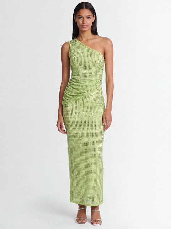 Christopher Esber: Robe asymétrique Cirrus - Vert - women_1 | Luisa Via Roma