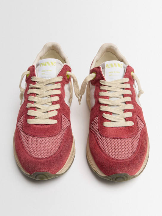 Golden Goose: Running nylon sneakers - Rouge Brique - women_1 | Luisa Via Roma