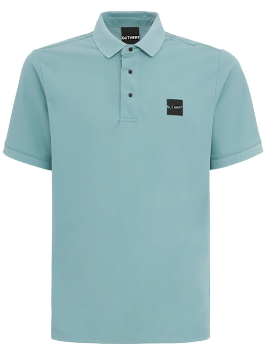 OUTHERE: Nyx nylon blend polo shirt - Air - men_0 | Luisa Via Roma