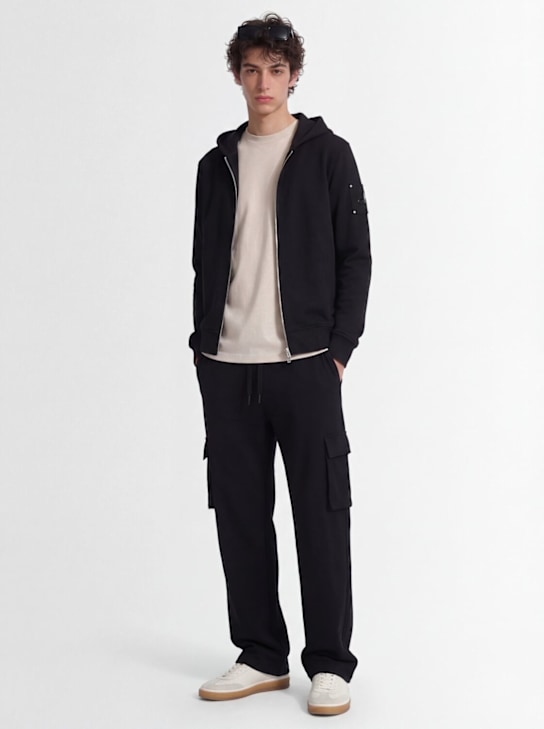 Moose Knuckles: Hartsfield拉链开合连帽卫衣 - 黑色 - men_1 | Luisa Via Roma