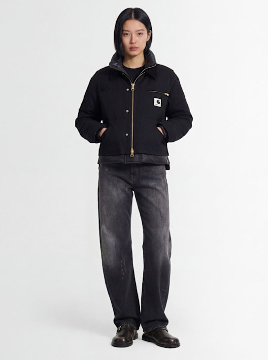 Sacai: Doudoune Sacai x Carhartt WIP Duck - Noir - women_1 | Luisa Via Roma