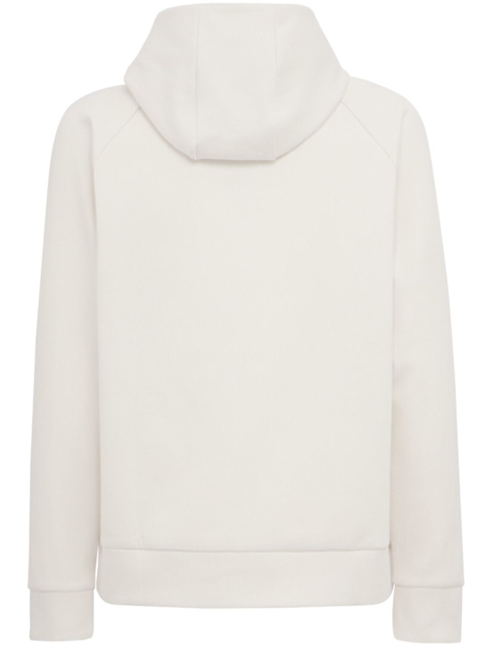 OUTHERE: Aura cotton blend zip-up sweatshirt - Off-White - men_1 | Luisa Via Roma