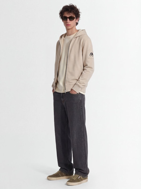 Moose Knuckles: Hartsfield 집업 후디 - Alabaster - men_1 | Luisa Via Roma