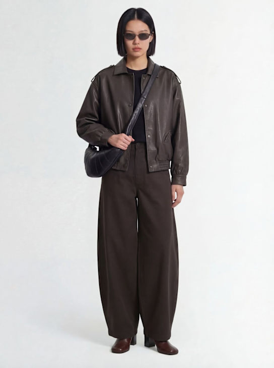 Lemaire: Large cotton chino pants - women_1 | Luisa Via Roma
