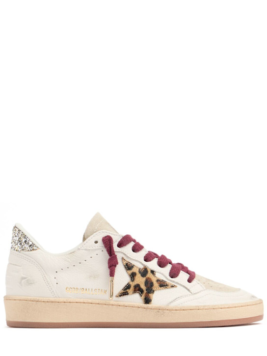 Golden Goose: Ballstar leather sneakers - 白色 - women_0 | Luisa Via Roma