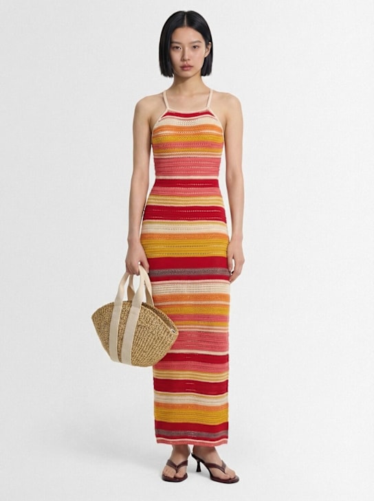 Laneus: Knitted dress - Pink-multi - women_1 | Luisa Via Roma
