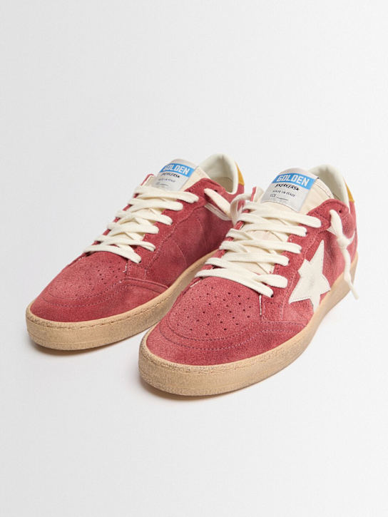 Golden Goose: Ball star suede sneakers - 砖红色 - women_1 | Luisa Via Roma