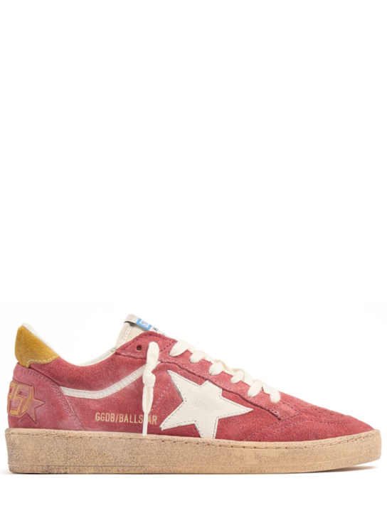 Golden Goose: Ball star suede sneakers - 砖红色 - women_0 | Luisa Via Roma