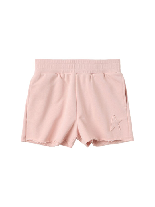 Golden Goose: Cotton blend shorts - 粉色 - kids-girls_0 | Luisa Via Roma