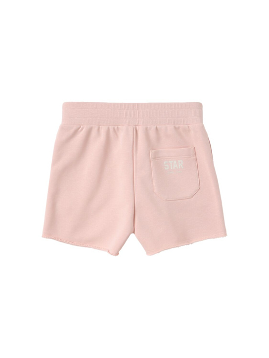 Golden Goose: Cotton blend shorts - 粉色 - kids-girls_1 | Luisa Via Roma