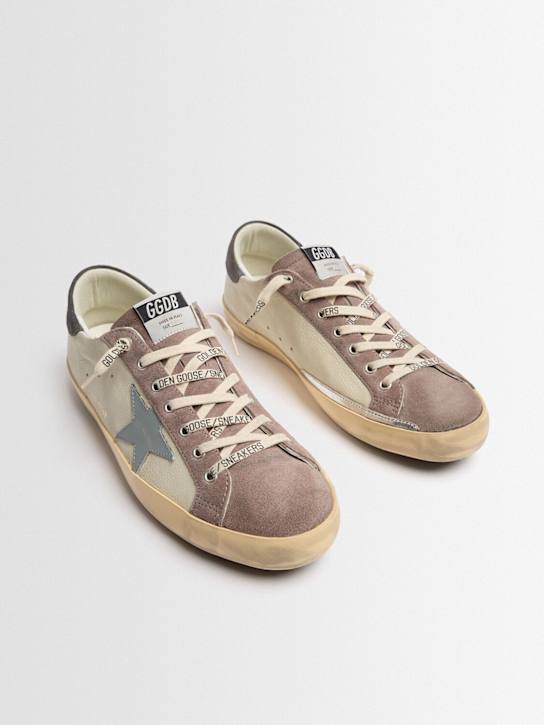 Golden Goose: Super Star leather sneakers - Lilac/Grey - men_1 | Luisa Via Roma