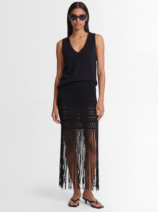 Laneus: 针织半身裙 - Nero/Black - women_1 | Luisa Via Roma