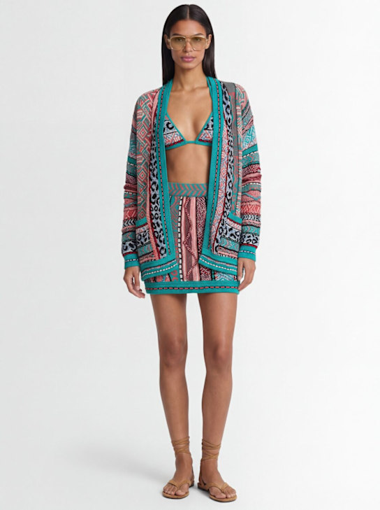 Laneus: Knitted bikini top - Verde Smeraldo/ - women_1 | Luisa Via Roma