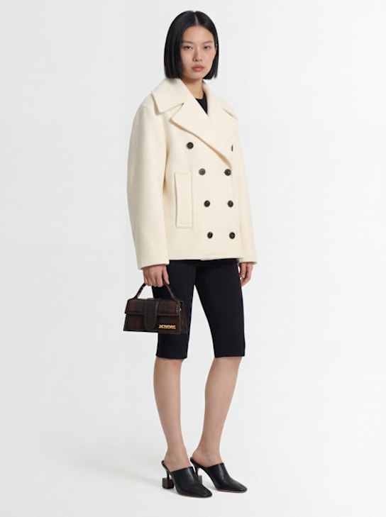 Jacquemus: Borsa Le Bambino in pelle effetto serpente - women_1 | Luisa Via Roma