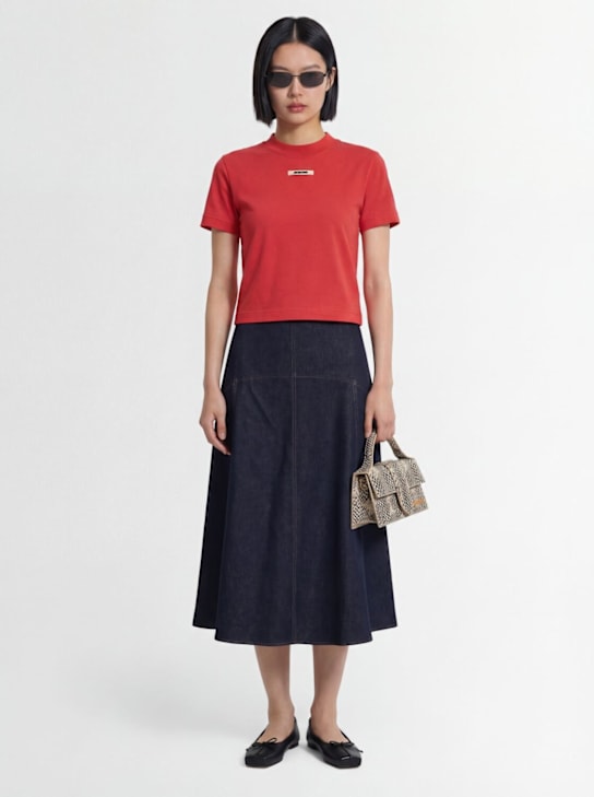 Jacquemus: Le tshirt混棉针织T恤 - women_1 | Luisa Via Roma