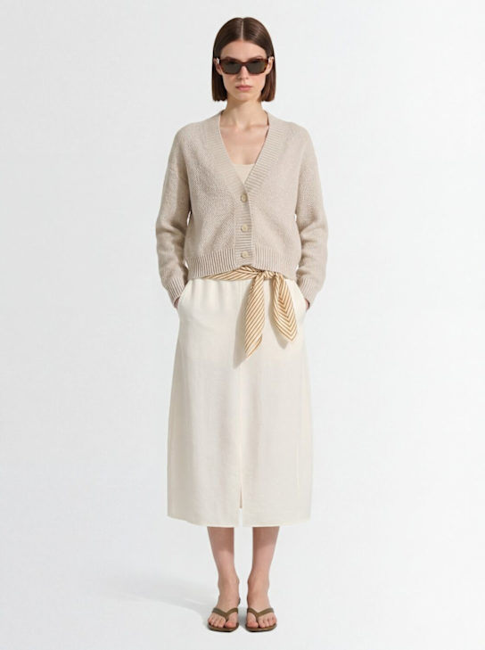 Laneus: Boxy版型针织开衫 - Panna/Cream - women_1 | Luisa Via Roma