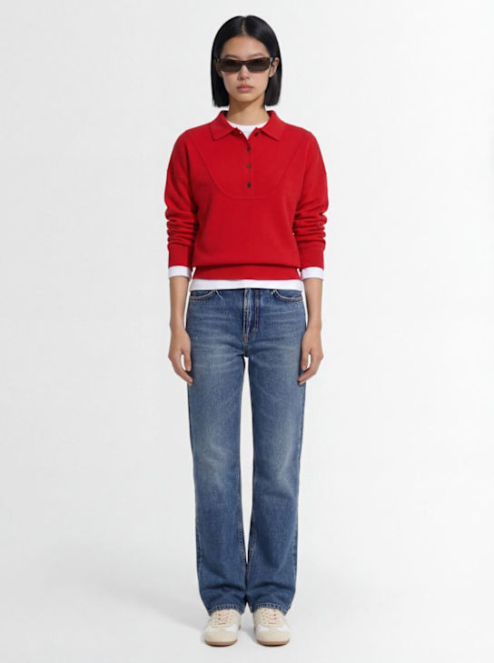 Jacquemus: La maille vareuse pallone针织毛衣 - 红色 - women_1 | Luisa Via Roma