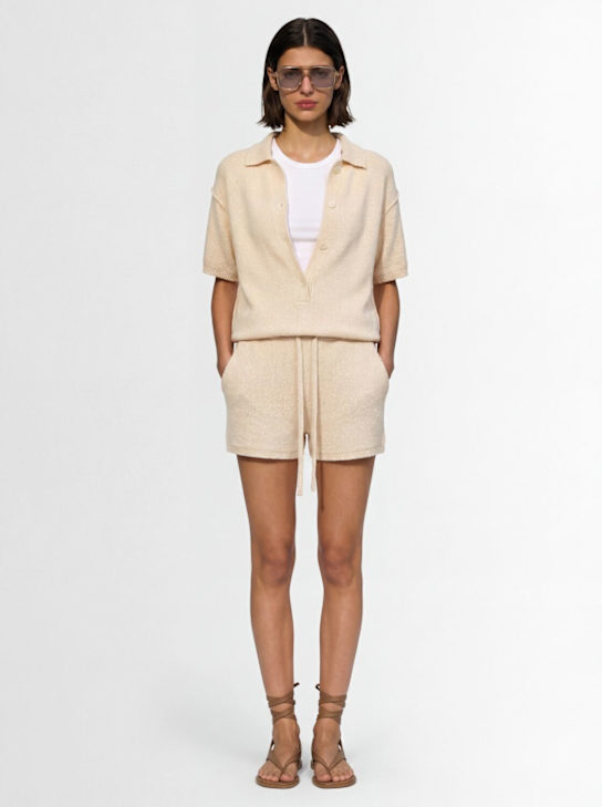 Laneus: Knitted jumpsuit - Panna/Cream - women_1 | Luisa Via Roma
